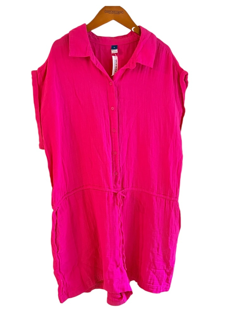 NWT Old Navy Pink Cotton Romper